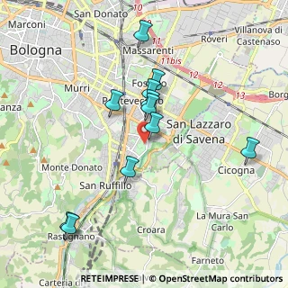 Mappa Via Bezzecca, 40139 Bologna BO, Italia (1.85818)
