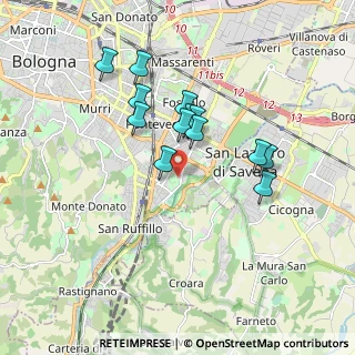Mappa Via Bezzecca, 40139 Bologna BO, Italia (1.53692)