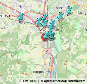 Mappa Via del Tintoretto, 40033 Casalecchio di Reno BO, Italia (1.41667)