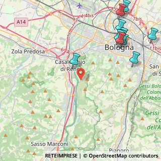 Mappa Quartiere Saragozza, 40033 Bologna BO, Italia (5.99273)