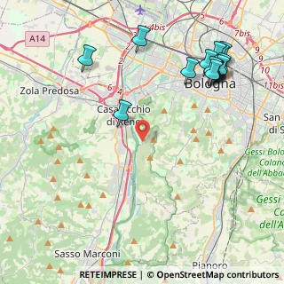 Mappa Quartiere Saragozza, 40033 Bologna BO, Italia (5.33733)