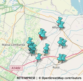 Mappa Via Ravenna, 48032 Fusignano RA, Italia (6.58529)