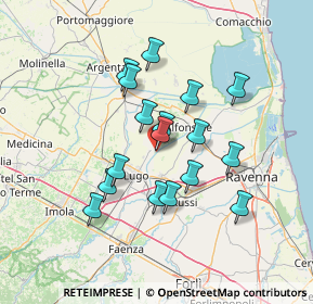 Mappa Via Ravenna, 48032 Fusignano RA, Italia (11.91176)