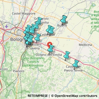 Mappa Via Olmatello, 40064 Ozzano dell'Emilia BO, Italia (7.779)