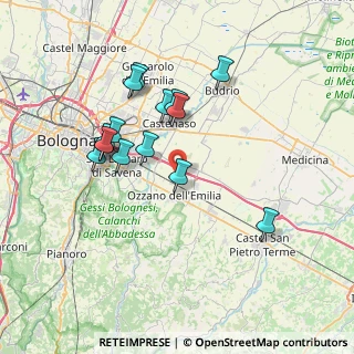 Mappa Via Olmatello, 40064 Ozzano dell'Emilia BO, Italia (6.88267)