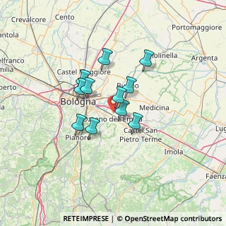 Mappa Via Olmatello, 40064 Ozzano dell'Emilia BO, Italia (9.76273)