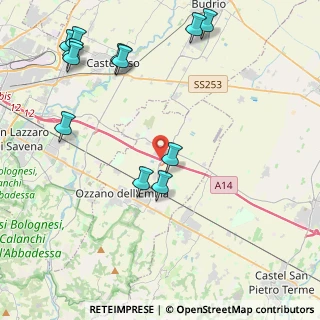 Mappa Tangenziale Nord Bologna, 40064 Ozzano dell'Emilia BO, Italia (5.30833)
