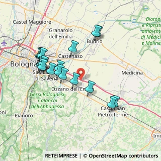 Mappa Via Grafica, 40064 Ozzano dell'Emilia BO, Italia (7.7405)