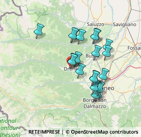 Mappa Viale Sarrea, 12025 Dronero CN, Italia (12.26)