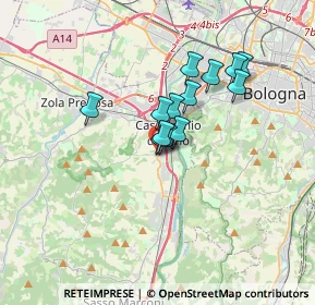Mappa Via Michelangelo Buonarroti, 40033 Casalecchio di Reno BO, Italia (2.43923)