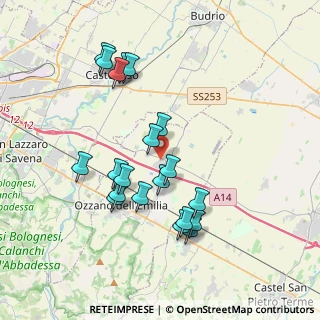 Mappa Via Marie Curie, 40064 Ozzano dell'Emilia BO, Italia (3.698)