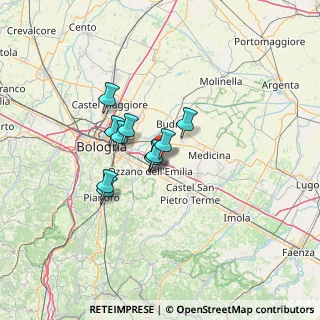 Mappa Via Marie Curie, 40064 Ozzano dell'Emilia BO, Italia (8.60455)