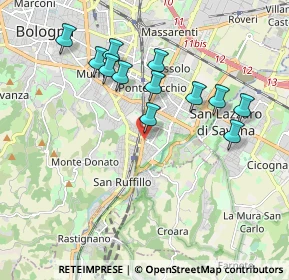 Mappa Via Pier Luigi da Palestrina, 40141 Bologna BO, Italia (1.83833)