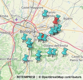 Mappa Via Risorgimento, 40068 San Lazzaro di Savena BO, Italia (6.58889)