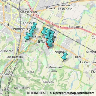Mappa Via Risorgimento, 40068 San Lazzaro di Savena BO, Italia (1.07571)