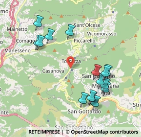 Mappa Via Galileo Galilei, 16010 Sant'Olcese GE, Italia (2.14667)