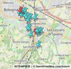 Mappa Via Marcello Benedetto, 40141 Bologna BO, Italia (1.57765)