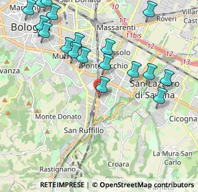 Mappa Via Marcello Benedetto, 40141 Bologna BO, Italia (2.38667)