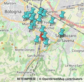 Mappa Via Marcello Benedetto, 40141 Bologna BO, Italia (1.68737)