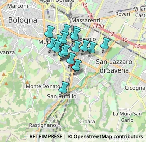 Mappa Via Marcello Benedetto, 40141 Bologna BO, Italia (1.1495)