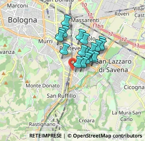 Mappa Via Marcello Benedetto, 40141 Bologna BO, Italia (1.14737)