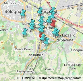 Mappa Via Marcello Benedetto, 40141 Bologna BO, Italia (1.44222)