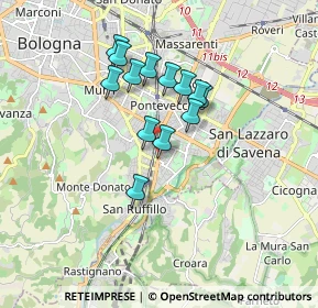Mappa Via Marcello Benedetto, 40141 Bologna BO, Italia (1.39231)