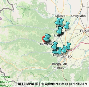 Mappa Via Roccabruna, 12025 Dronero CN, Italia (9.734)
