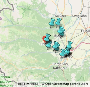 Mappa Via Roccabruna, 12025 Dronero CN, Italia (10.828)