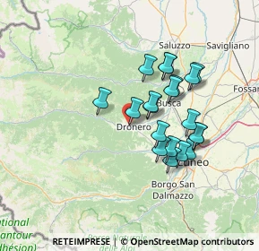 Mappa Via Roccabruna, 12025 Dronero CN, Italia (11.93)