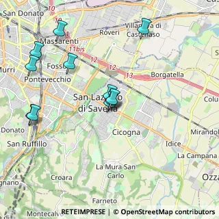 Mappa Via Carlo Jussi, 40060 San Lazzaro di Savena BO, Italia (2.06)