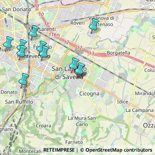 Mappa Via Carlo Jussi, 40060 San Lazzaro di Savena BO, Italia (2.32273)