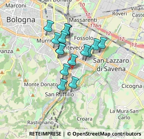 Mappa Via Titta Ruffo, 40141 Bologna BO, Italia (1.27133)