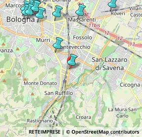 Mappa Via Titta Ruffo, 40141 Bologna BO, Italia (3.01917)