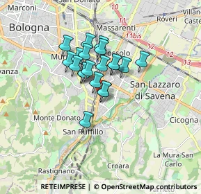 Mappa Via Titta Ruffo, 40141 Bologna BO, Italia (1.168)