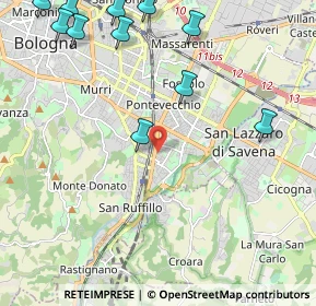 Mappa Via Titta Ruffo, 40141 Bologna BO, Italia (2.91364)
