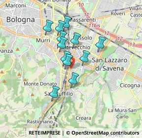 Mappa Via Titta Ruffo, 40141 Bologna BO, Italia (1.365)