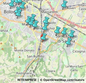 Mappa Via Titta Ruffo, 40141 Bologna BO, Italia (2.39778)