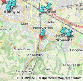 Mappa Via Titta Ruffo, 40141 Bologna BO, Italia (3.10636)