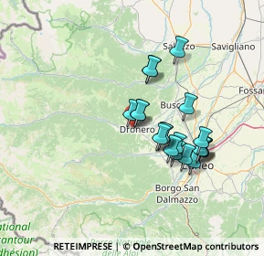 Mappa Via della Repubblica, 12025 Dronero CN, Italia (11.982)