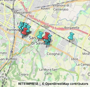 Mappa Via Firenze, 40068 San Lazzaro di Savena BO, Italia (1.52438)