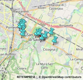 Mappa Via Firenze, 40068 San Lazzaro di Savena BO, Italia (1.37667)