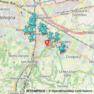 Mappa Via Bassano del Grappa, 40139 Bologna BO, Italia (1.66231)