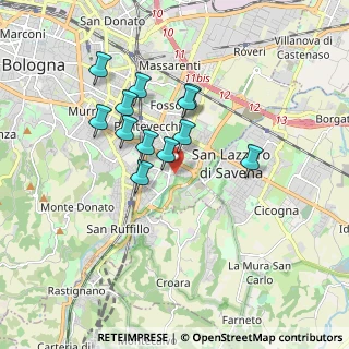 Mappa Via Osoppo, 40139 Bologna BO, Italia (1.485)