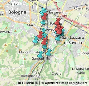 Mappa Via Umberto Giordano, 40141 Bologna BO, Italia (1.2345)