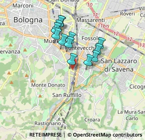 Mappa Via Umberto Giordano, 40141 Bologna BO, Italia (1.45385)