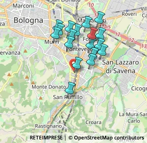 Mappa Via Umberto Giordano, 40141 Bologna BO, Italia (1.57)