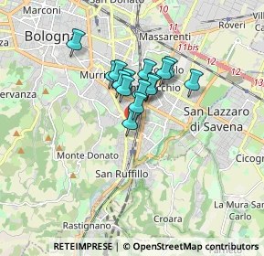 Mappa Via della Foscherara, 40141 Bologna BO, Italia (1.14667)