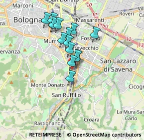 Mappa Via Umberto Giordano, 40141 Bologna BO, Italia (1.466)