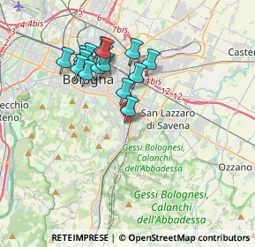 Mappa Via Umberto Giordano, 40141 Bologna BO, Italia (3.36188)